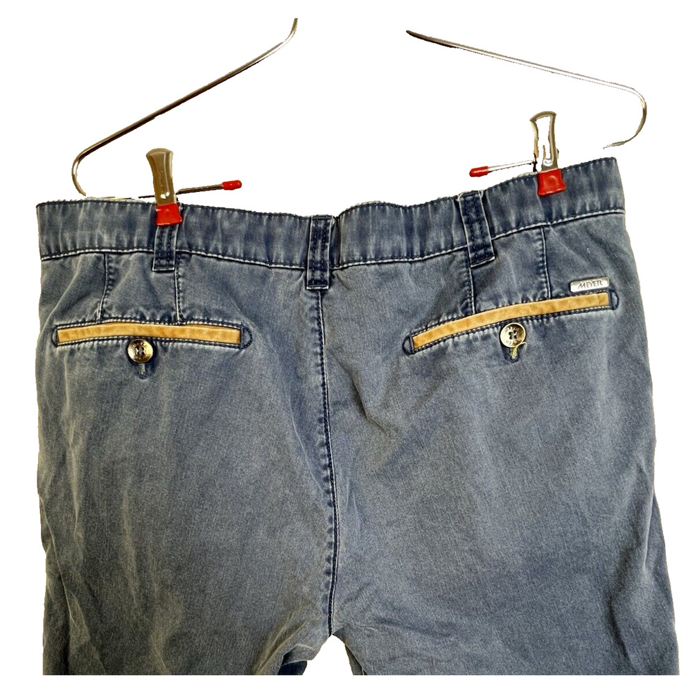 Meyer Pants Men's 52 (34 x 27) Diego Black German Casual Work Preppy Utility